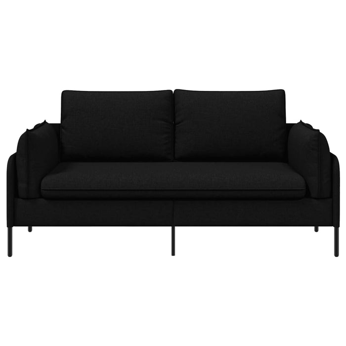 Canapea cu 2 locuri Negru 188 x 81 x 89 cm Țesătură WALTI