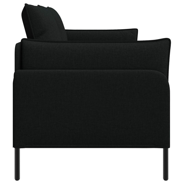 Canapea cu 2 locuri Negru 188 x 81 x 89 cm Țesătură WALTI