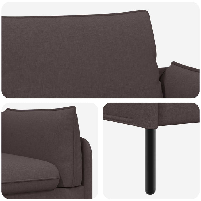 Canapea cu 2 locuri Maro închis 188 x 81 x 89 cm Țesătură WALTI