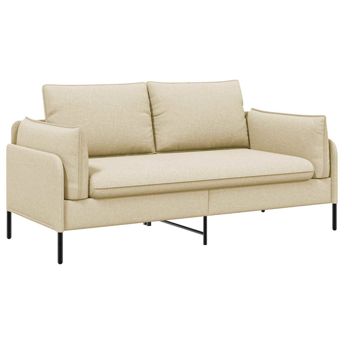 Canapea cu 2 locuri Crem 188 x 81 x 89 cm Țesătură WALTI