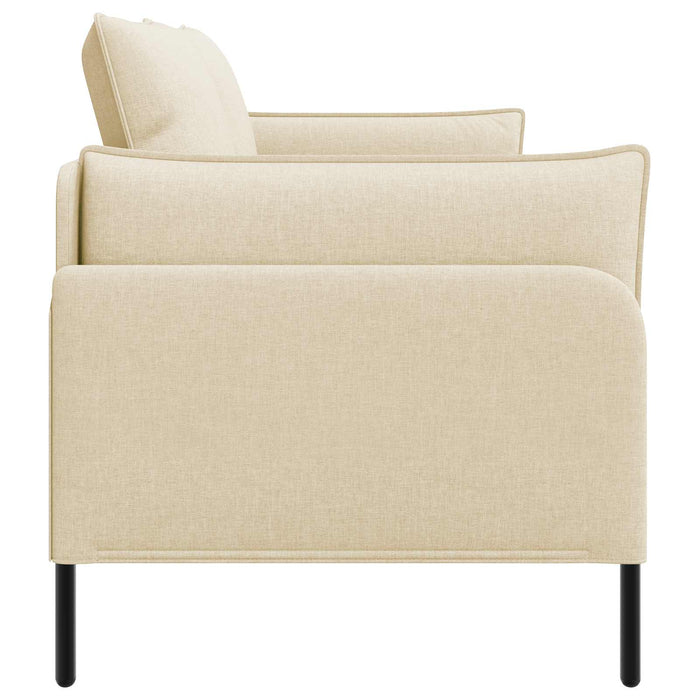 Canapea cu 2 locuri Crem 188 x 81 x 89 cm Țesătură WALTI