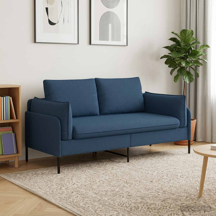 Canapea cu 2 locuri albastru 188 x 81 x 89 cm Țesătură WALTI