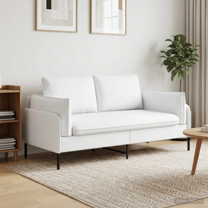 Canapea cu 2 locuri Alb 188 x 81 x 89 cm Țesătură WALTI
