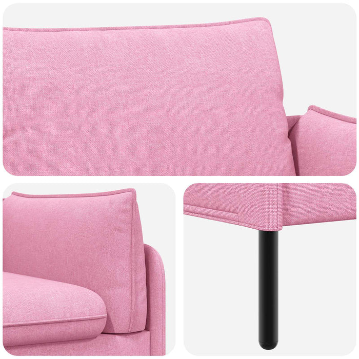Canapea cu 2 locuri Roz 188 x 81 x 89 cm Țesătură WALTI