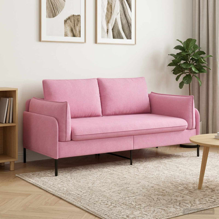 Canapea cu 2 locuri Roz 188 x 81 x 89 cm Țesătură WALTI