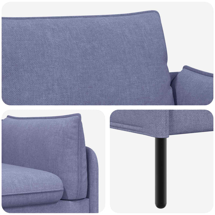 Canapea cu 2 locuri Albastru Jeans 188 x 81 x 89 cm Țesătură WALTI
