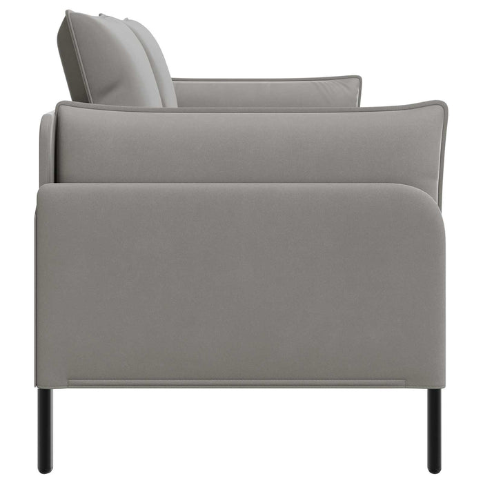 Canapea cu 2 locuri 2-Locuri Gri deschis 188 x 81 x 89 cm WALTI