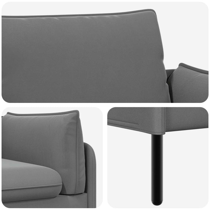 Canapea cu 2 locuri 2-Locuri Gri închis 188 x 81 x 89 cm WALTI