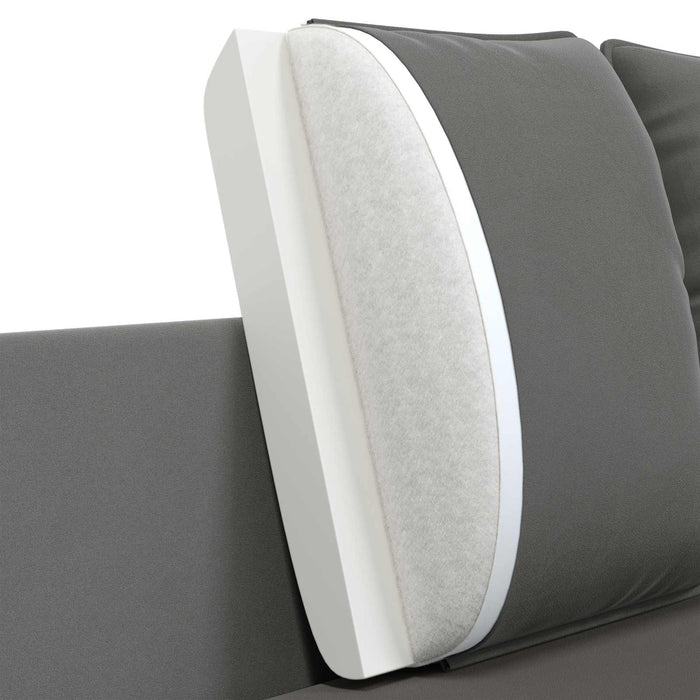 Canapea cu 2 locuri 2-Locuri Gri închis 188 x 81 x 89 cm WALTI