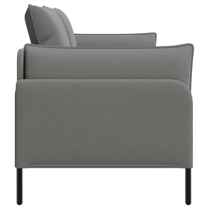 Canapea cu 2 locuri 2-Locuri Gri închis 188 x 81 x 89 cm WALTI