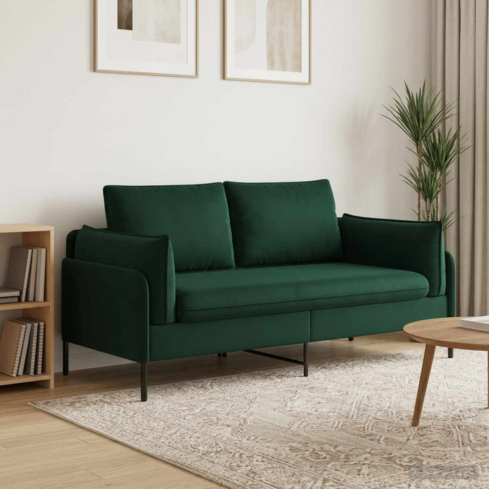Canapea cu 2 locuri 2-Locuri Verde închis 188 x 81 x 89 cm WALTI