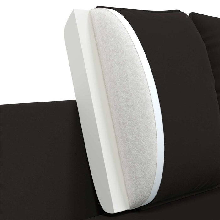 Canapea cu 2 locuri 2-Locuri Negru 188 x 81 x 89 cm Catifea WALTI