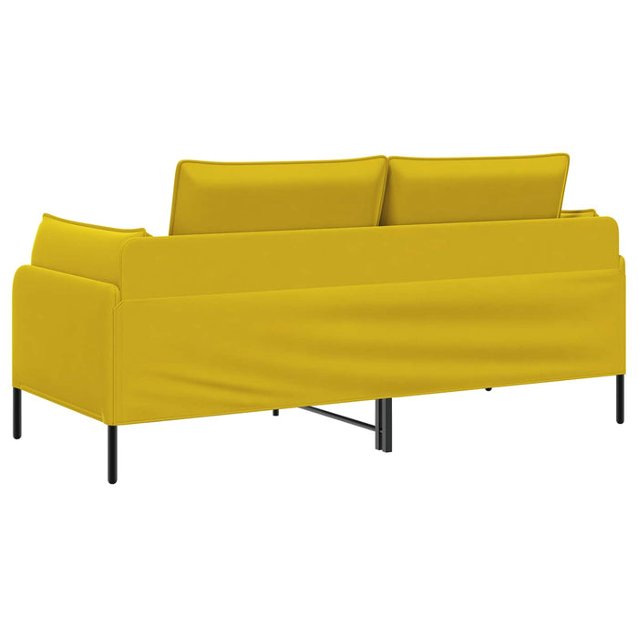 Canapea cu 2 locuri 2-Locuri Galben 188 x 81 x 89 cm Catifea WALTI