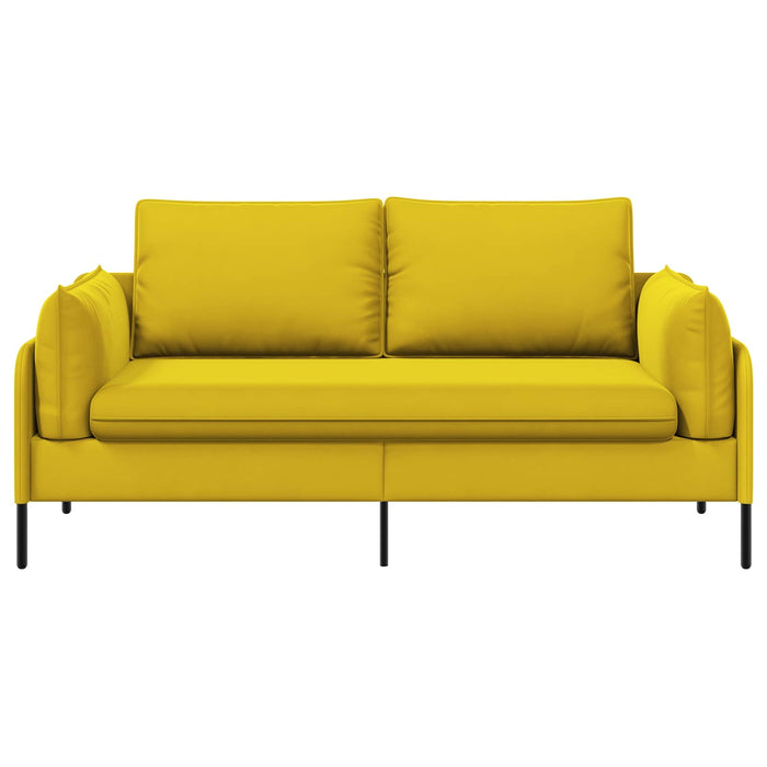 Canapea cu 2 locuri 2-Locuri Galben 188 x 81 x 89 cm Catifea WALTI