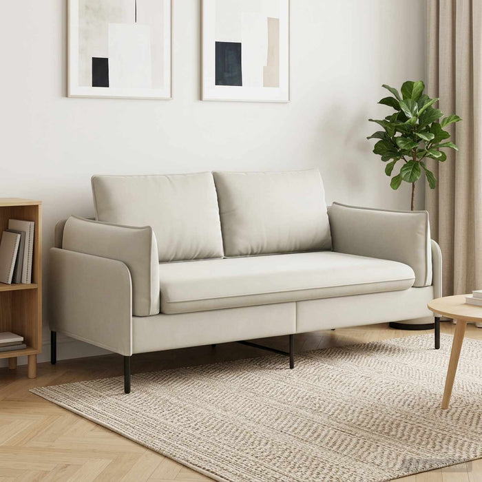 Canapea cu 2 locuri 2-Locuri Crem 188 x 81 x 89 cm Catifea WALTI