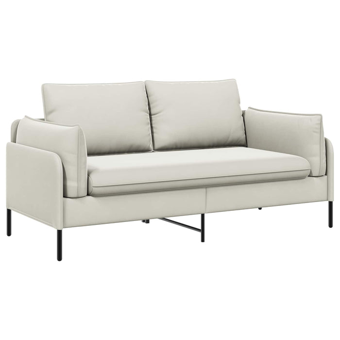 Canapea cu 2 locuri 2-Locuri Crem 188 x 81 x 89 cm Catifea WALTI