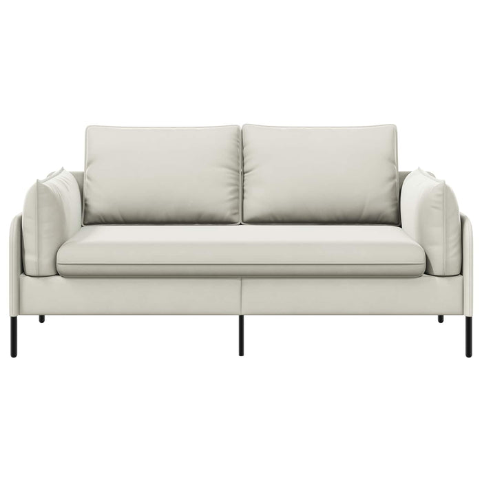 Canapea cu 2 locuri 2-Locuri Crem 188 x 81 x 89 cm Catifea WALTI