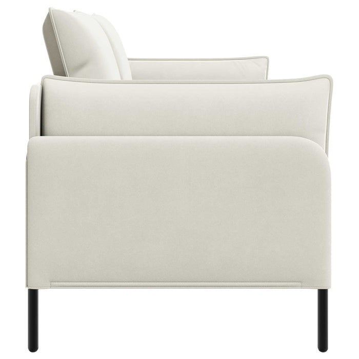 Canapea cu 2 locuri 2-Locuri Crem 188 x 81 x 89 cm Catifea WALTI