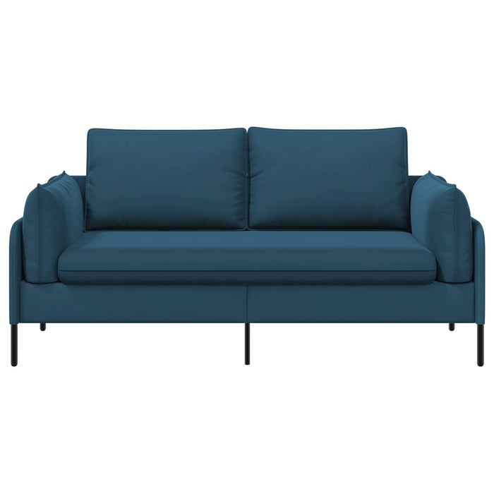 Canapea cu 2 locuri 2-Locuri albastru 188 x 81 x 89 cm Catifea WALTI