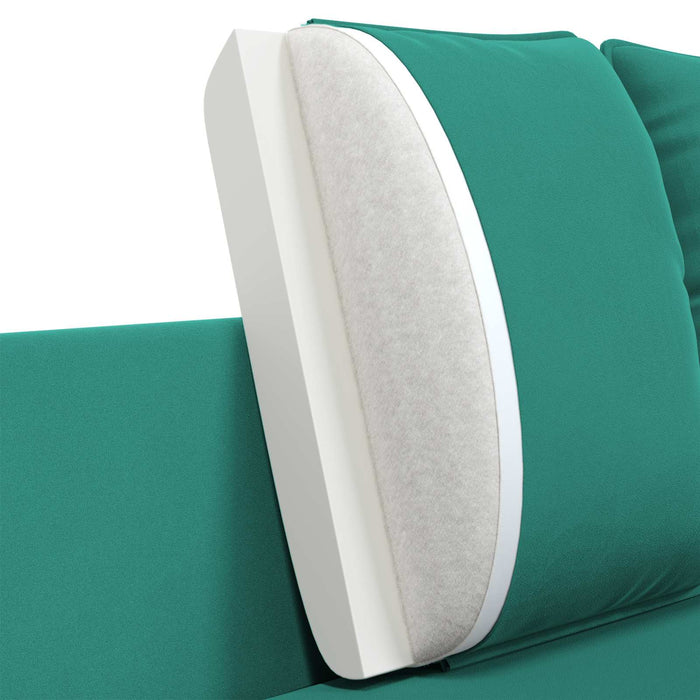 Canapea cu 2 locuri 2-Locuri Turcoaz 188 x 81 x 89 cm Catifea WALTI