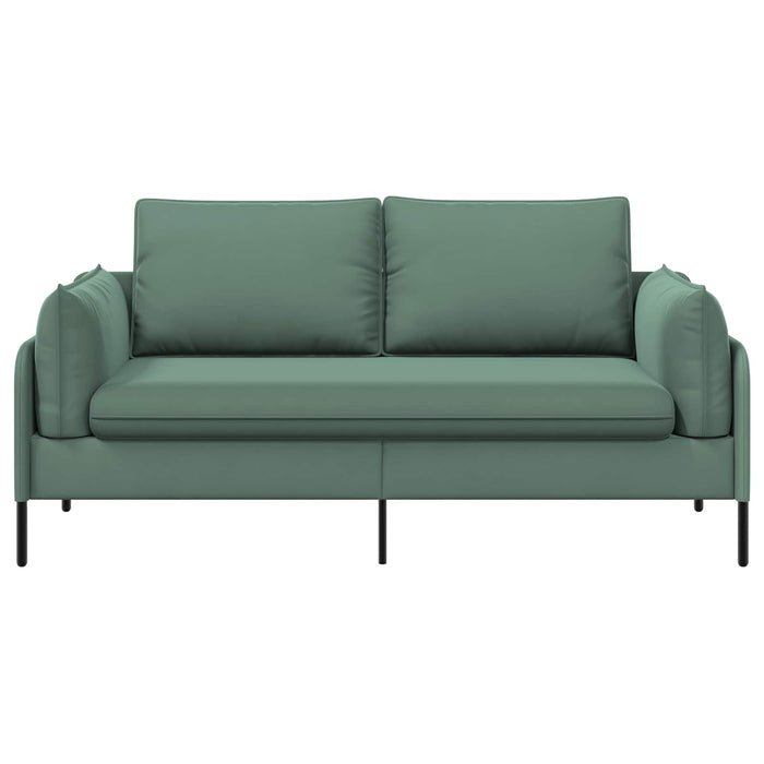 Canapea cu 2 locuri Verde Mării 188 x 81 x 89 cm Catifea WALTI
