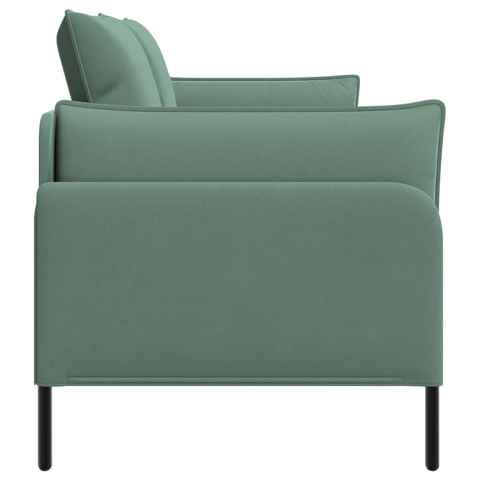 Canapea cu 2 locuri Verde Mării 188 x 81 x 89 cm Catifea WALTI
