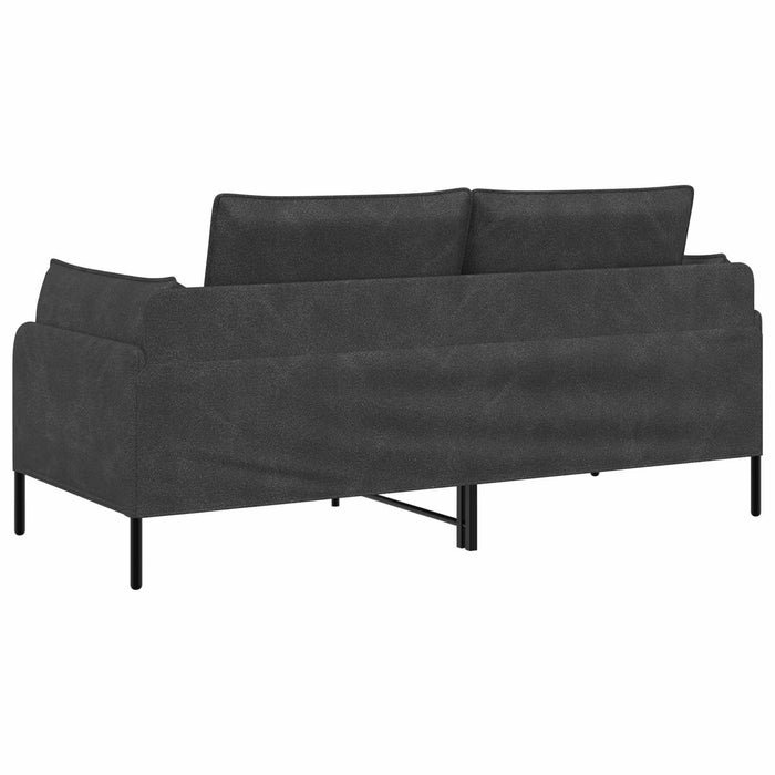 Canapea cu 2 locuri Negru 188 x 81 x 89 cm Piele artificială WALTI