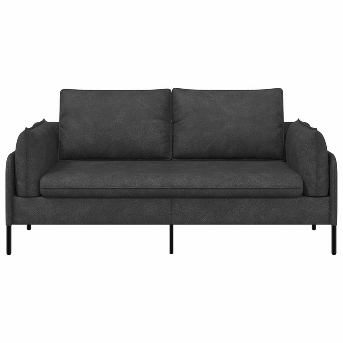 Canapea cu 2 locuri Negru 188 x 81 x 89 cm Piele artificială WALTI