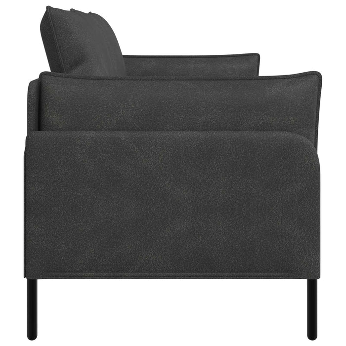Canapea cu 2 locuri Negru 188 x 81 x 89 cm Piele artificială WALTI