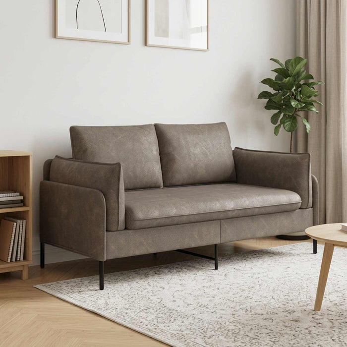 Canapea cu 2 locuri Gri 188 x 81 x 89 cm Piele artificială WALTI