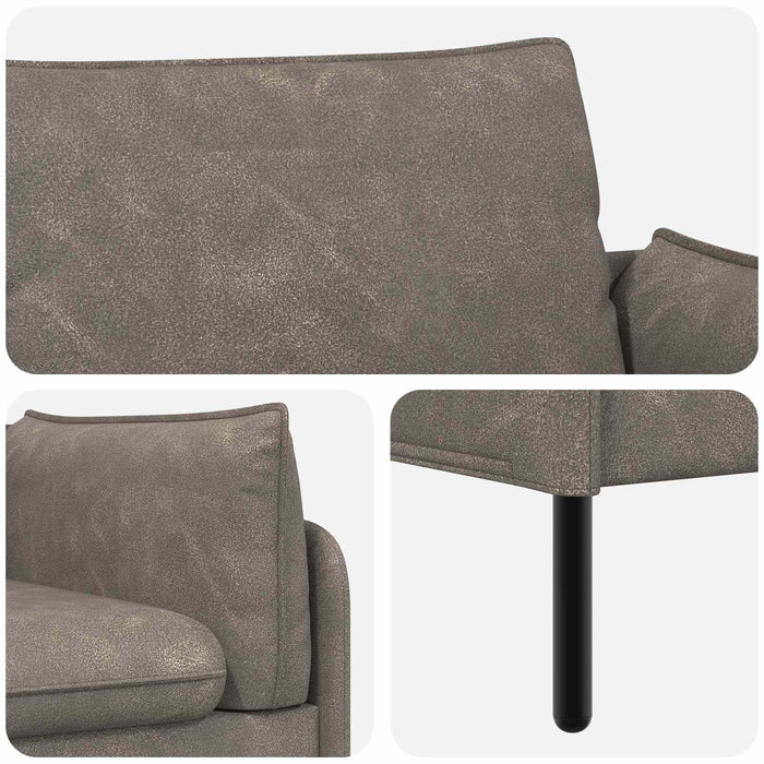 Canapea cu 2 locuri Gri 188 x 81 x 89 cm Piele artificială WALTI