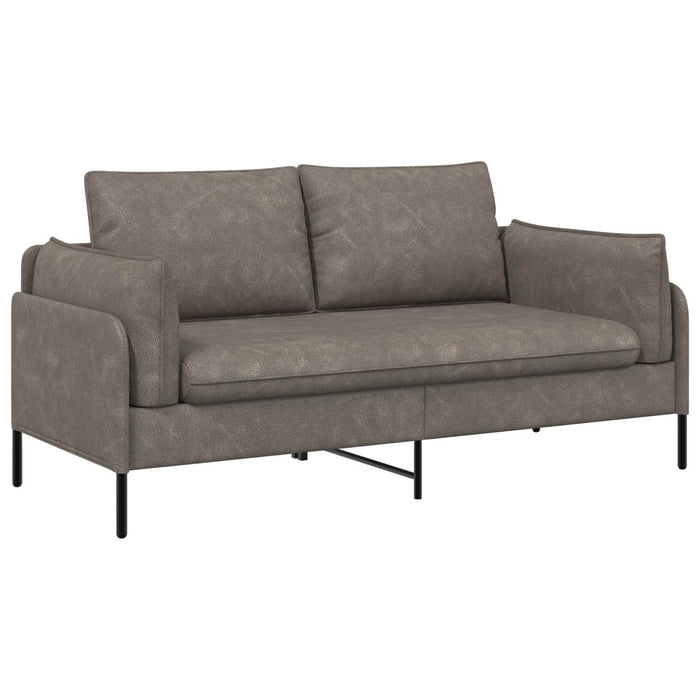 Canapea cu 2 locuri Gri 188 x 81 x 89 cm Piele artificială WALTI