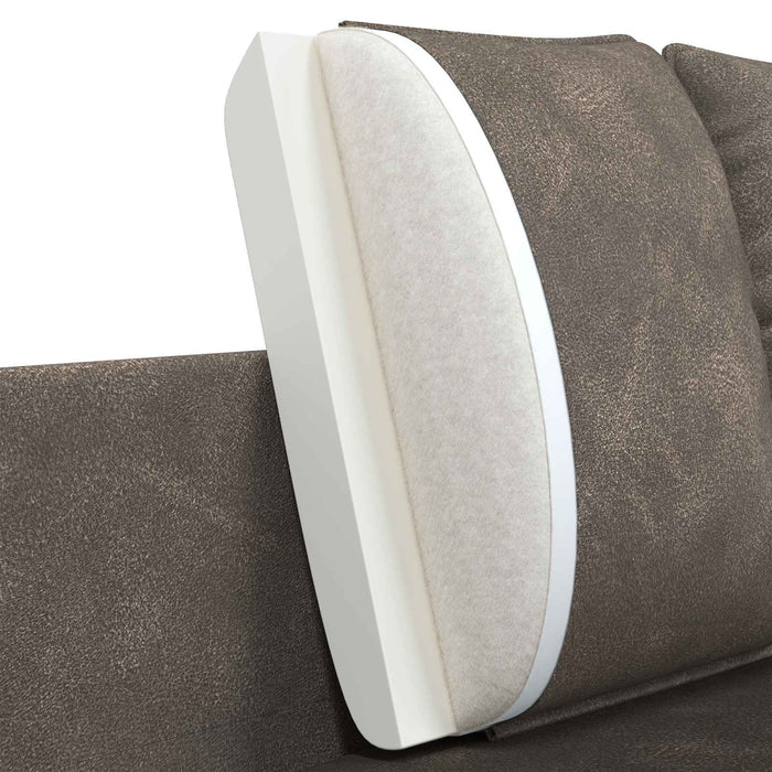 Canapea cu 2 locuri Gri 188 x 81 x 89 cm Piele artificială WALTI