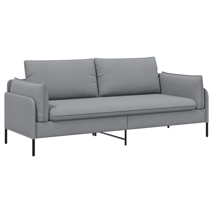 Sofa cu 3 locuri Gri deschis 222 x 81 x 89 cm Țesătură - WALTI WALTI