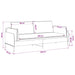 Sofa cu 3 locuri Gri deschis 222 x 81 x 89 cm Țesătură - WALTI WALTI