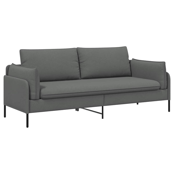 Sofa cu 3 locuri Gri închis 222 x 81 x 89 cm Țesătură WALTI