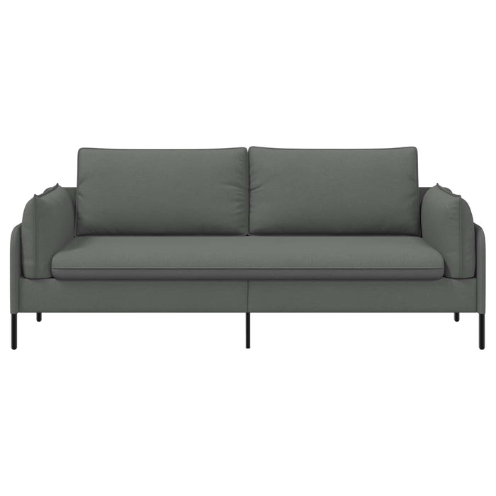Sofa cu 3 locuri Gri închis 222 x 81 x 89 cm Țesătură WALTI