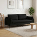Sofa cu 3 locuri Negru 222 x 81 x 89 cm Țesătură - WALTI WALTI