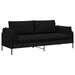 Sofa cu 3 locuri Negru 222 x 81 x 89 cm Țesătură - WALTI WALTI