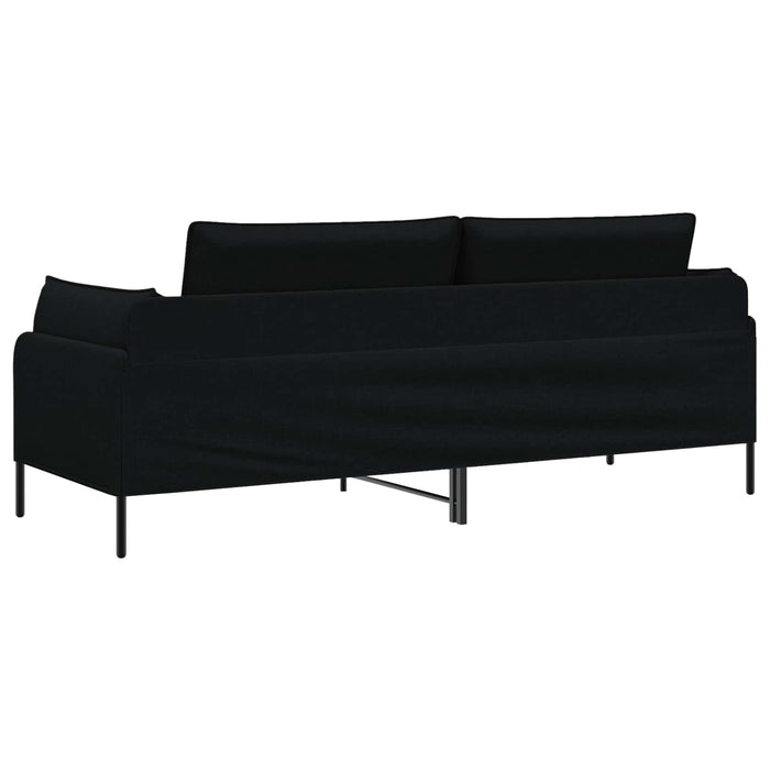 Sofa cu 3 locuri Negru 222 x 81 x 89 cm Țesătură - WALTI WALTI