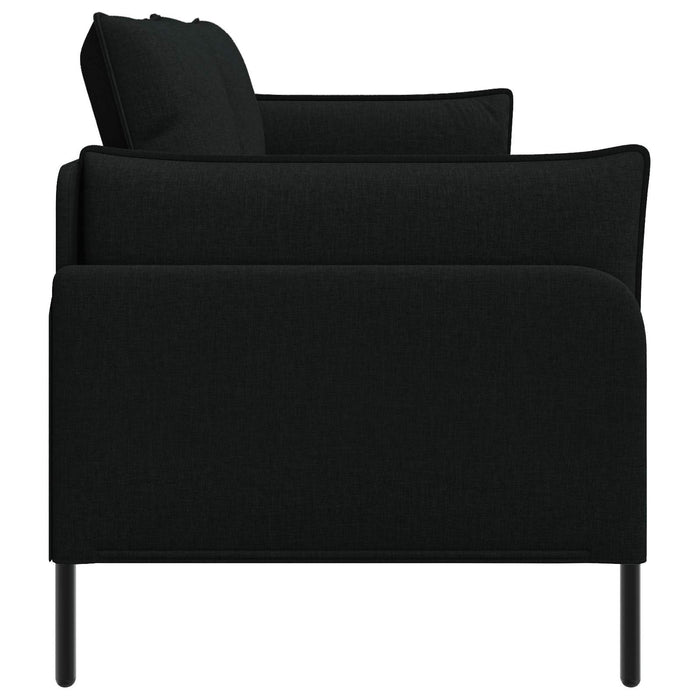 Sofa cu 3 locuri Negru 222 x 81 x 89 cm Țesătură - WALTI WALTI