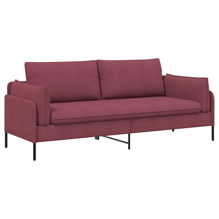 Sofa cu 3 locuri Roșu Vin 222 x 81 x 89 cm Țesătură WALTI