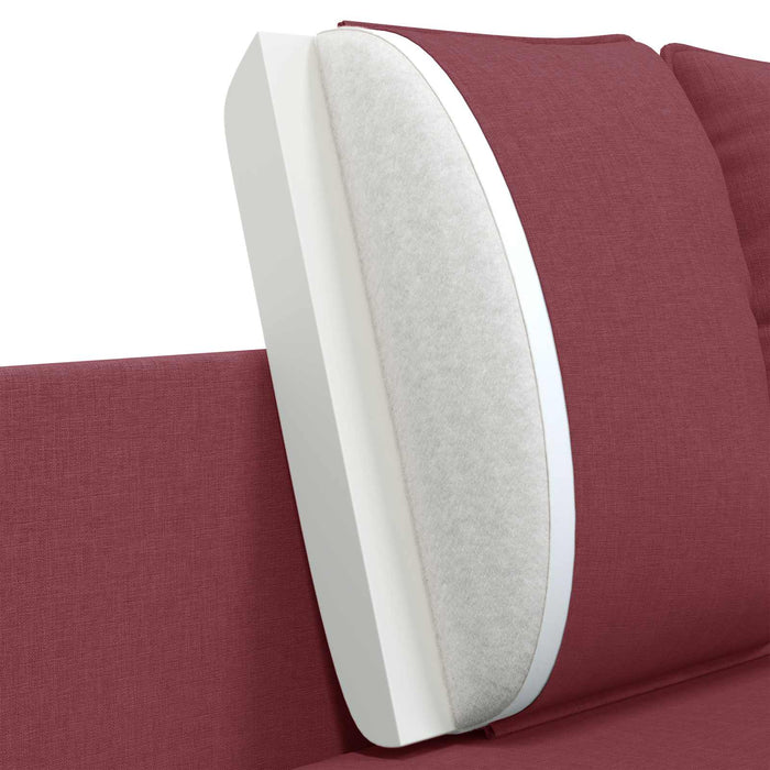 Sofa cu 3 locuri Roșu Vin 222 x 81 x 89 cm Țesătură WALTI