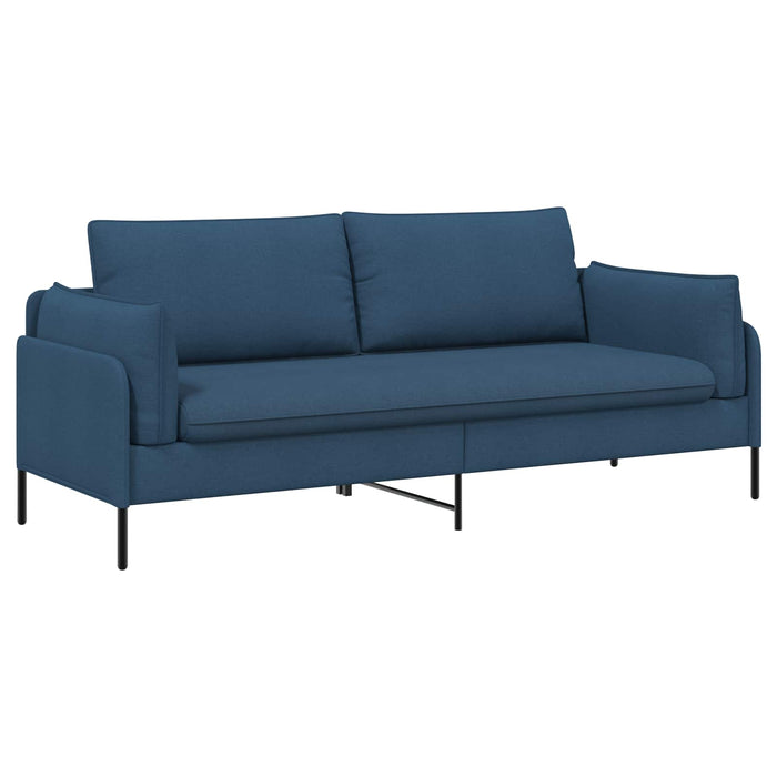 Sofa cu 3 locuri albastru 222 x 81 x 89 cm Țesătură WALTI