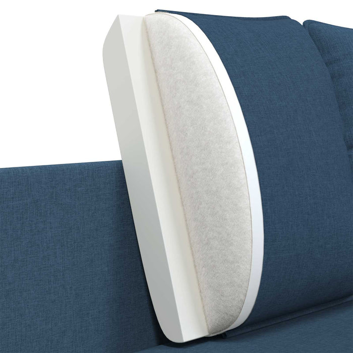 Sofa cu 3 locuri albastru 222 x 81 x 89 cm Țesătură WALTI