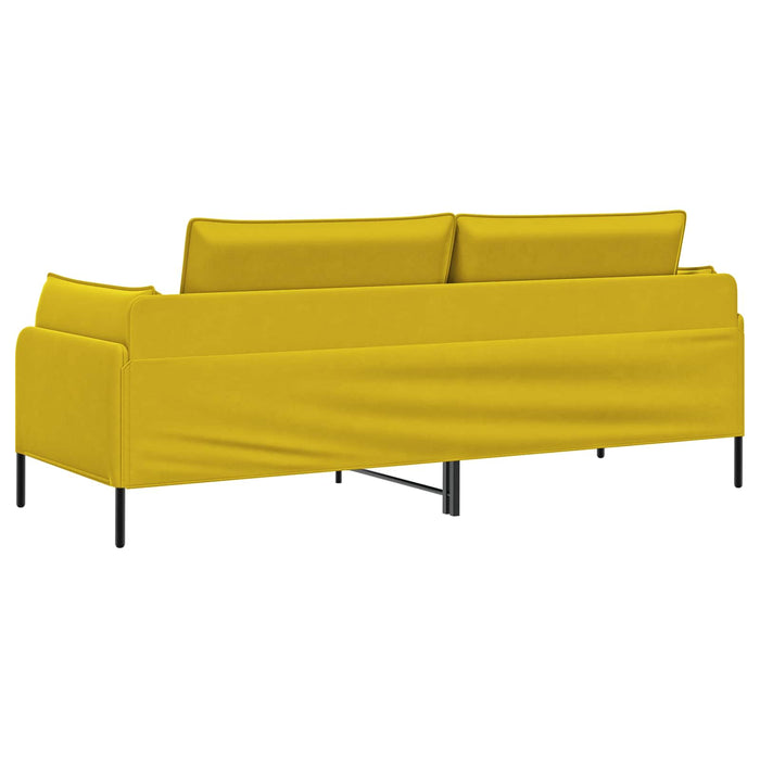 Sofa cu 3 locuri 3-Locuri Galben 222 x 81 x 89 cm Catifea WALTI