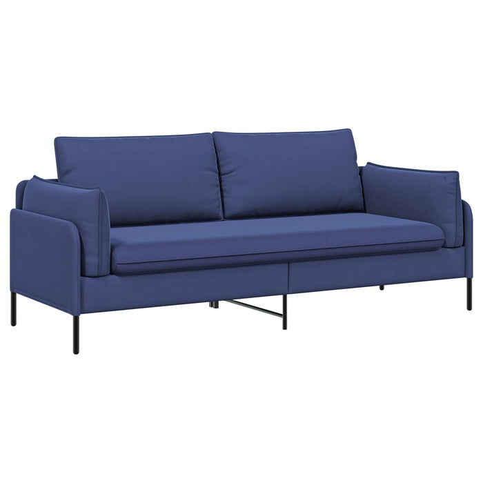 Sofa cu 3 locuri Albastru Poliție 222 x 81 x 89 cm Catifea WALTI