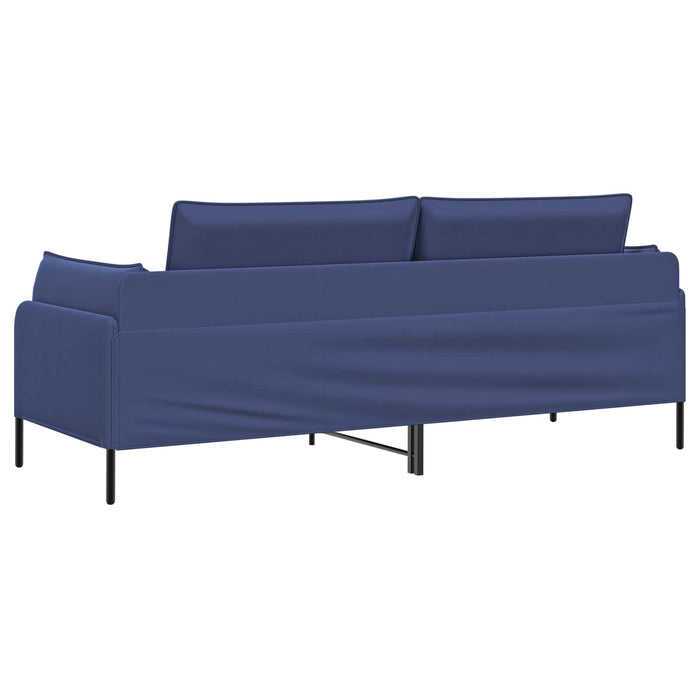 Sofa cu 3 locuri Albastru Poliție 222 x 81 x 89 cm Catifea WALTI