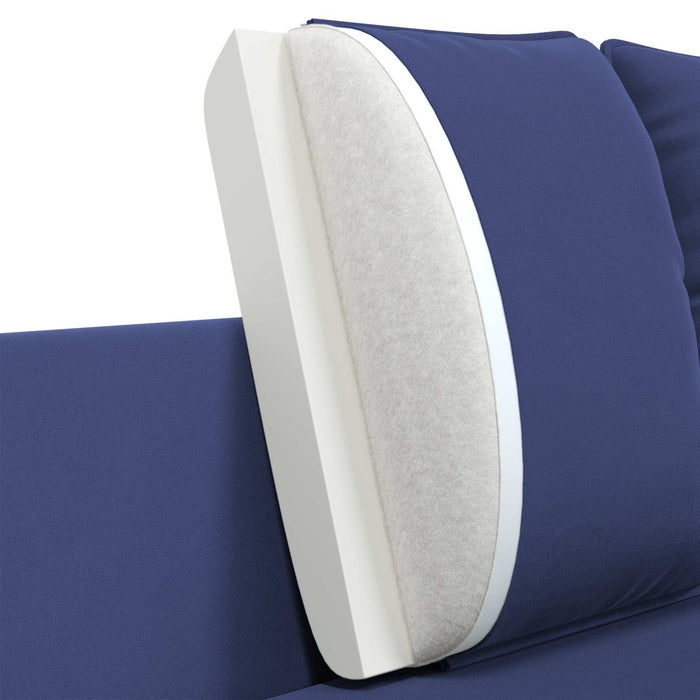 Sofa cu 3 locuri Albastru Poliție 222 x 81 x 89 cm Catifea WALTI
