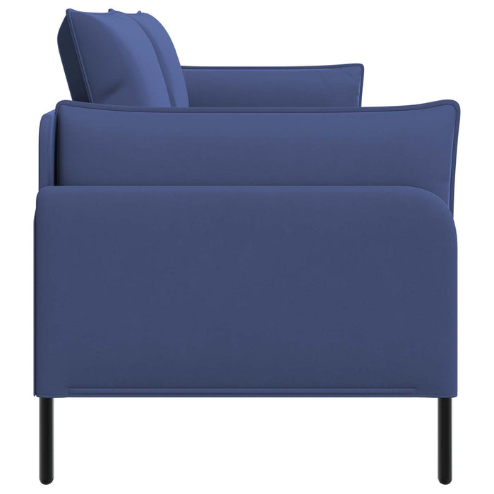 Sofa cu 3 locuri Albastru Poliție 222 x 81 x 89 cm Catifea WALTI